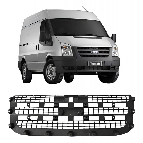 Grade Radiador Transit 2006 A 2011 Preto