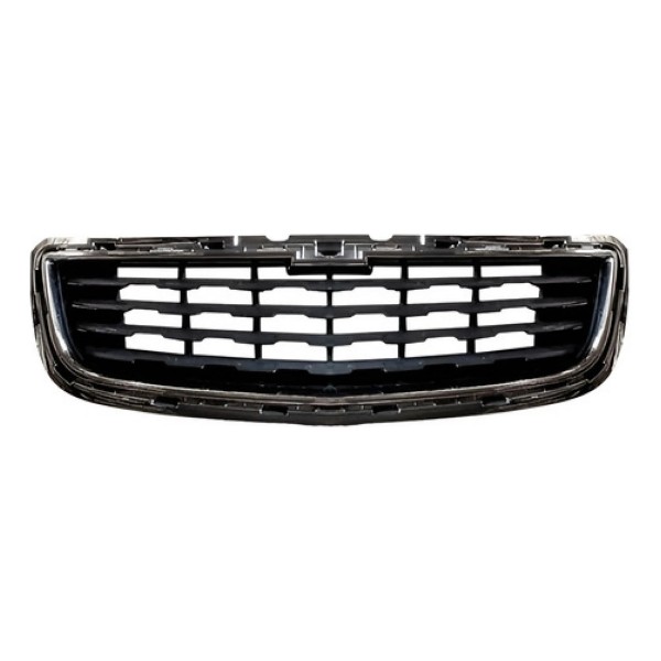 Grade Radiador Tracker 2014 A 2016 Inferior Preto Cromado Preto
