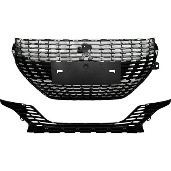 Kit Grade Peugeot 208 2020 A 24 Com Pontos Cromados Diamante