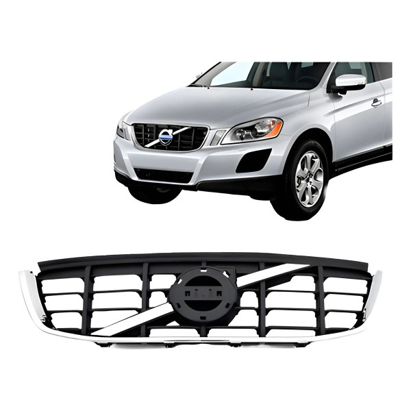 Grade Radiador Volvo Xc60 08 A 14 Friso Cromado Preto