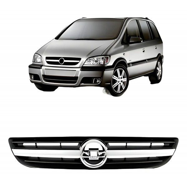 Grade Radiador Zafira 03 04/11 Preto C/friso Cromado Oferta Preto