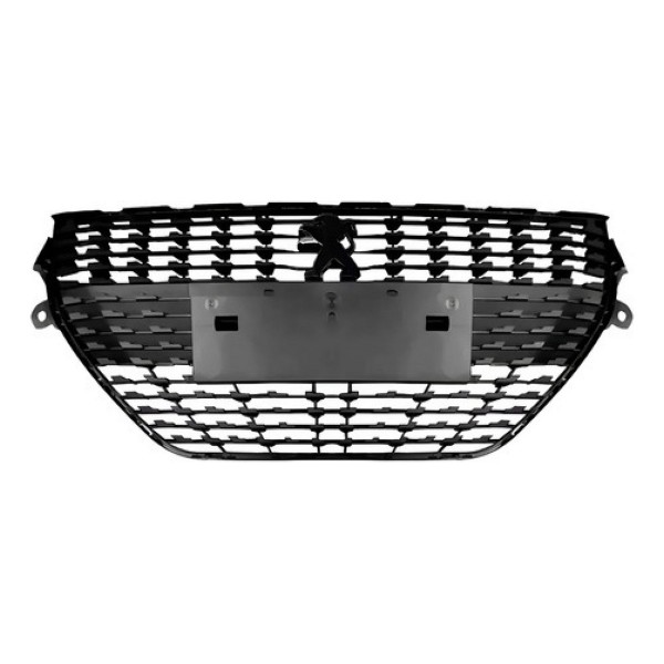 Grade Radiador Para Peugeot 208 2020 A 2024 Preta Sem Cromo