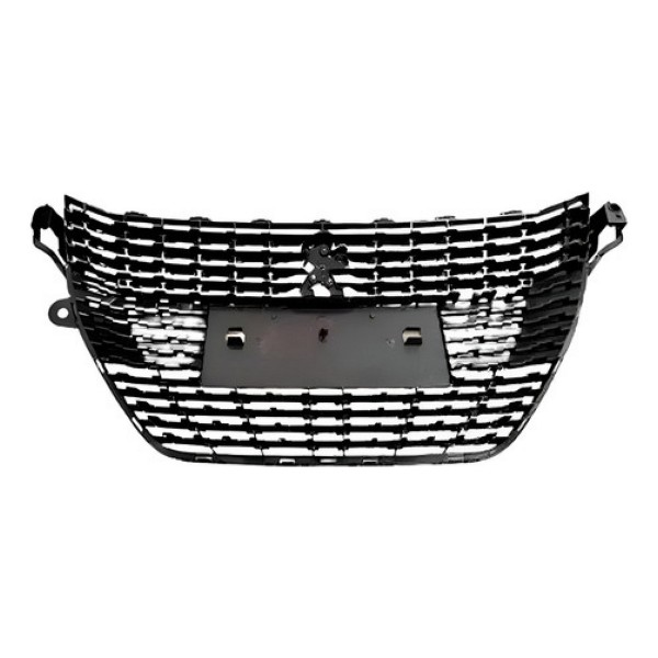 Grade Radiador Para Peugeot 208 2020 A 2024 Preta Sem Cromo