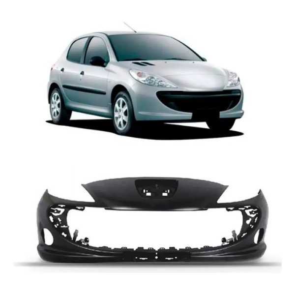 Parachoque Dianteiro Peugeot 207 08 A 12 Preto C/furo