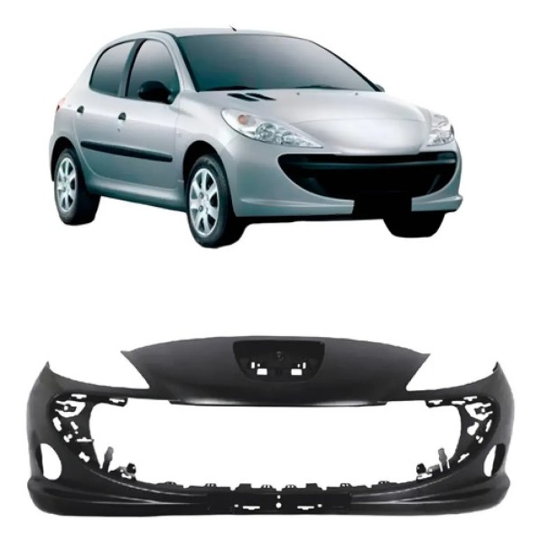 Parachoque Dianteiro Peugeot 207 08 A 12 Preto C/furo