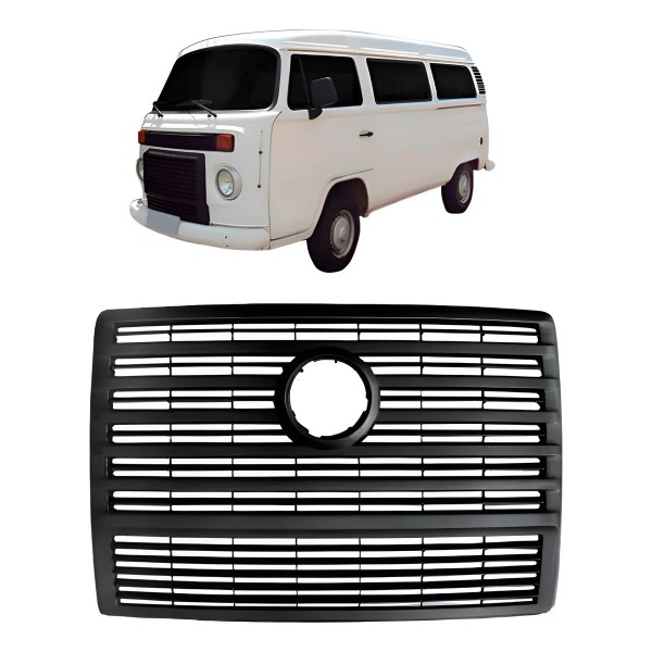 Grade Dianteira Radiador Kombi 2007 08 2009 Preta Preta