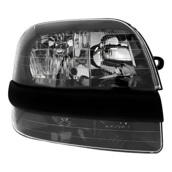 Farol Fiat Doblo 2002 A 2009 Fumê Com Auxiliar Modelo Origi