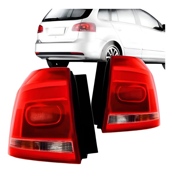 Par Lanterna Traseira Spacefox Canto 2011 2012 2013 2014 Ambos Lados Vermelho