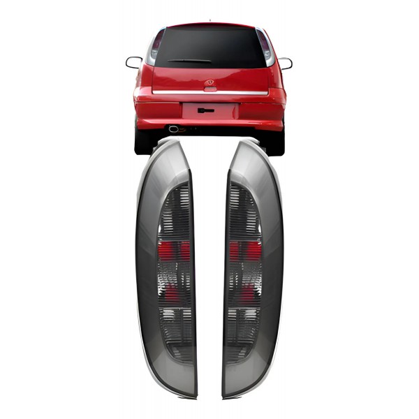 Par Sinaleira Traseira Corsa 2003 A 2010 Hatch Fume Ambos Lados Fumê