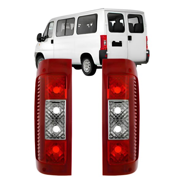 Par Sinaleira Traseira Fiat Ducato 2002 Á 2014 Ambos Lados Vermelho