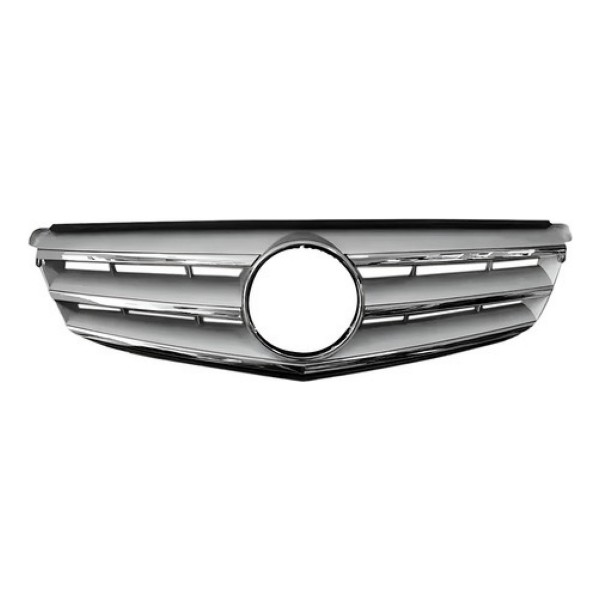 Grade Radiador Mercedes C180 2012 2013 2014 Cromado E Prata.