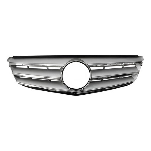 Grade Radiador Mercedes C180 2012 2013 2014 Cromado E Prata Prateado