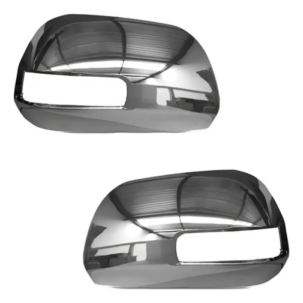Par Capa Retrovisor Hilux 2013 2014 2015 2016 Cromado C/furo