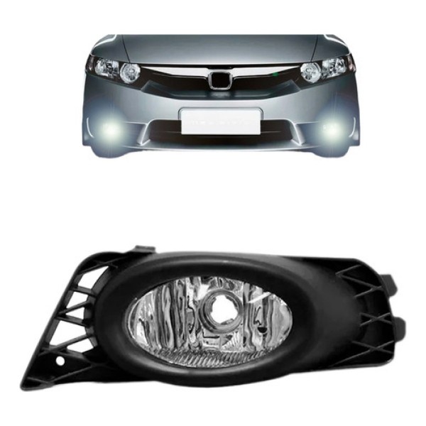Farol Milha Auxiliar Civic 2009 2010 2011 Com Moldura