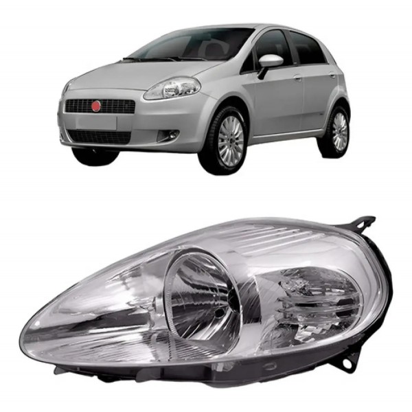 Farol Punto 2007 2008 2009 2010 2011 2012 Cromado Mod.orig