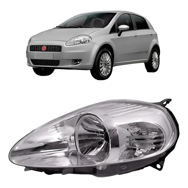 Farol Punto 2007 2008 2009 2010 2011 2012 Cromado Mod.orig