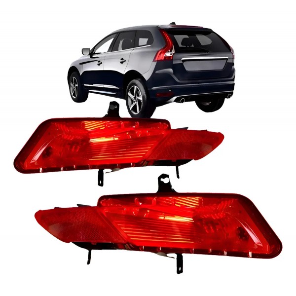 Par Lanterna Neblina Refletor Parachoq Volvo Xc60 15 A 18 Vermelho