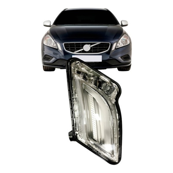 Lanterna Diurna Milha Led Volvo V60 11 A 13 Daylight