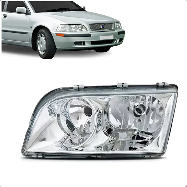 Farol Volvo S40 1999 2000 2001 2002 2003 Lente Lisa