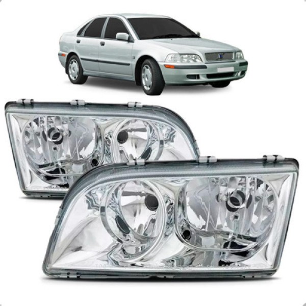 Farol Volvo S40 1999 2000 2001 2002 2003 Lente Lisa