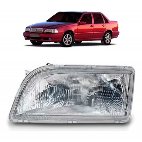Farol Para Volvo S70 1997 1998 1999 2000 Lente Raiada