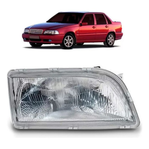Farol Para Volvo S70 1997 1998 1999 2000 Lente Raiada