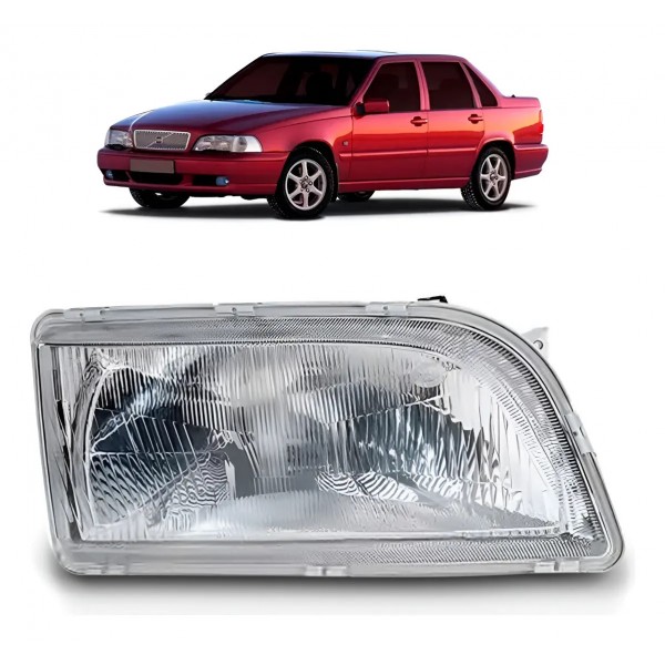 Farol Para Volvo S70 1997 1998 1999 2000 Lente Raiada