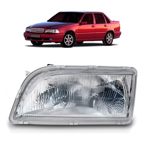 Farol Para Volvo S70 1997 1998 1999 2000 Lente Raiada