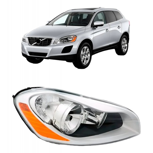 Farol Volvo Xc60 2008 2009 2010 2011 2012 2013 Lado Direito Direito/passageiro