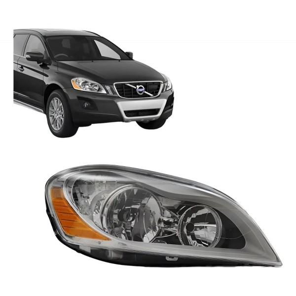 Farol Xc60 2008 2009 A 2013 Elétrico Com Motor Depo Direito Direito/passageiro