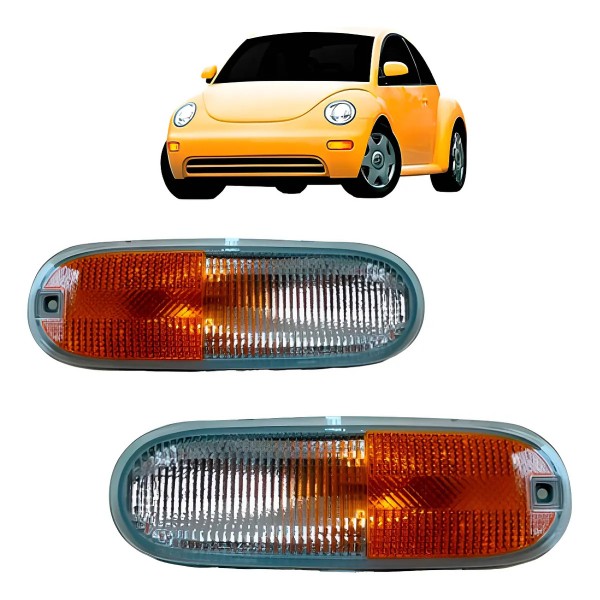 Par Pisca Seta New Beetle 98 99 00 01 02 A 06 Cristal Âmbar