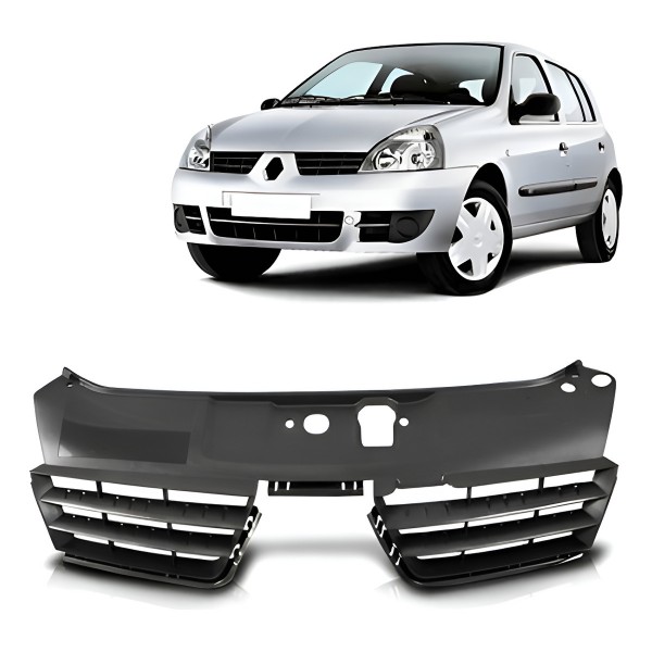 Grade Radiador Clio 2006 A 2012 Preto Modelo Original