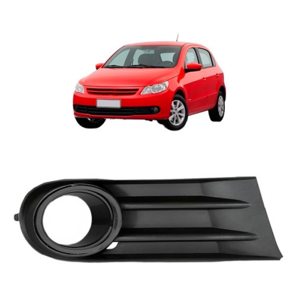 Moldura Milha Gol G5 2009 2010 2011 2012 Com Furo Aro Preto