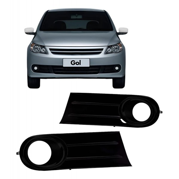 Grade Moldura Farol Milha Gol G5 08 A 12 Preto Com Furo