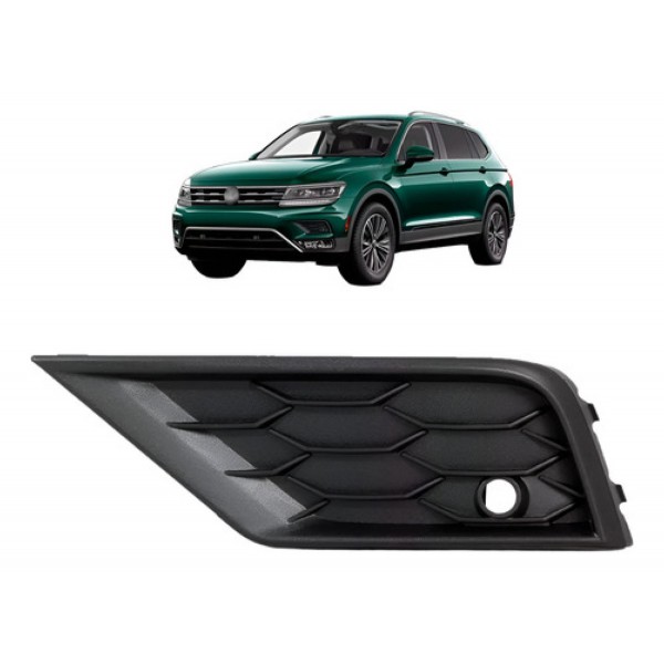 Moldura Milha Tiguan 2018 A 2021 C/ Furo Sensor Sem Furo Aux