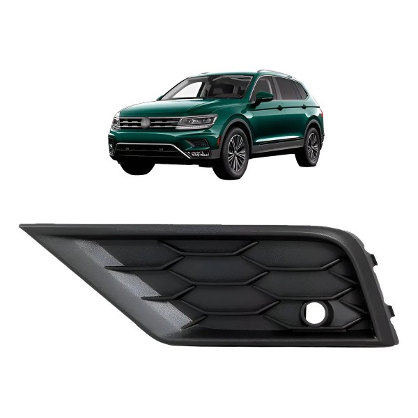 Moldura Milha Tiguan 2018 A 2021 C/ Furo Sensor Sem Furo Aux