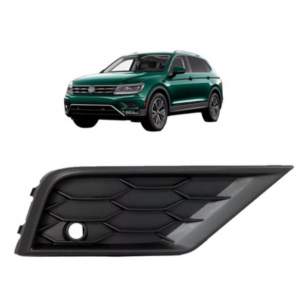 Moldura Milha Tiguan 2018 A 2021 C/ Furo Sensor Sem Furo Aux