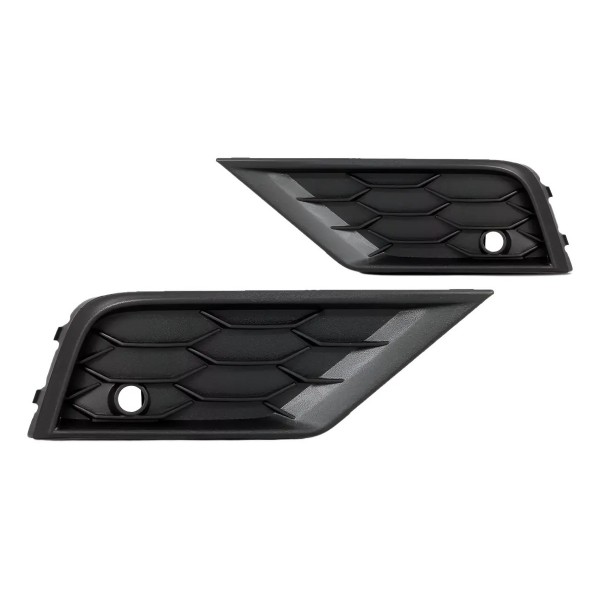 Par Moldura Milha Tiguan 2018 A 2021 Furo Sensor S/ Furo Aux Preto