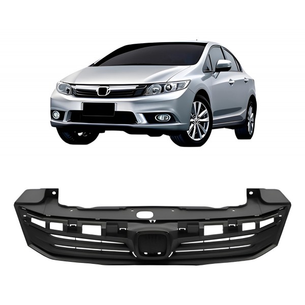 Grade Radiador Civic 2012 A 2015 Sem Moldura Preto