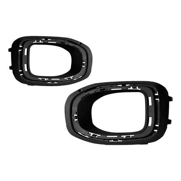 Par Moldura Milha T-cross 2019 2020 2021 2022 Com Furos Preto