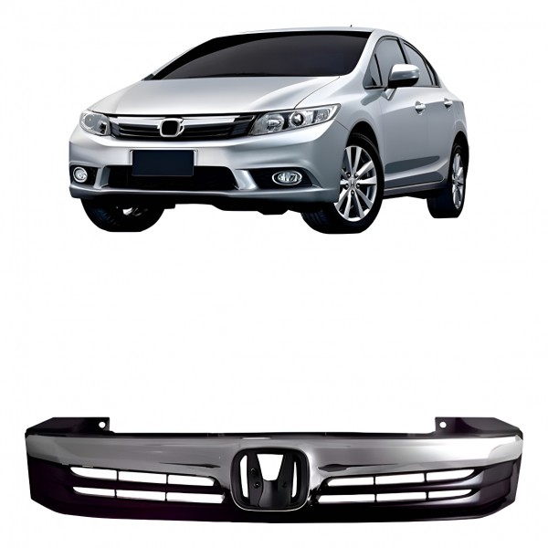 Grade Radiador Civic 2012 2013 2014 2015 Completa S/ Emblema