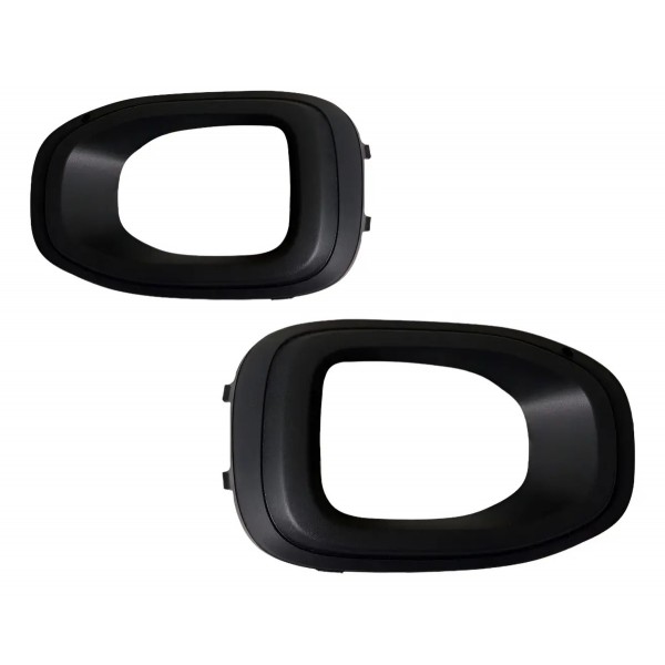 Par Moldura Milha T-cross Com Furo 2019 2020 2021 2022 Preto