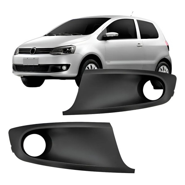 Par Moldura Milha Fox 2010 2011 2012 2013 2014 Com Furo Preto