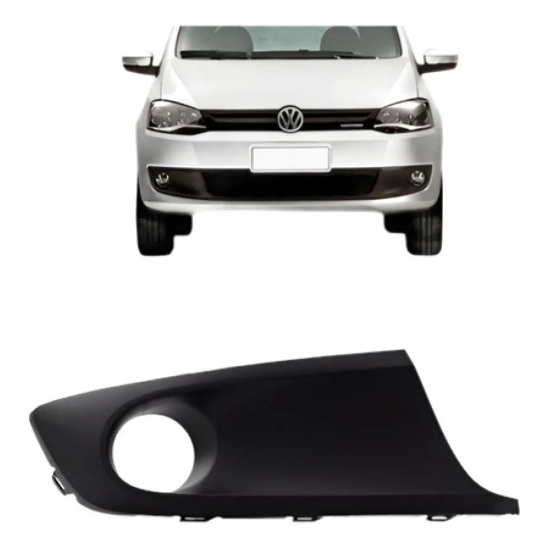 Grade Moldura Farol Milha Fox E Spacefox 2010 2011 C Furo Ld Preto