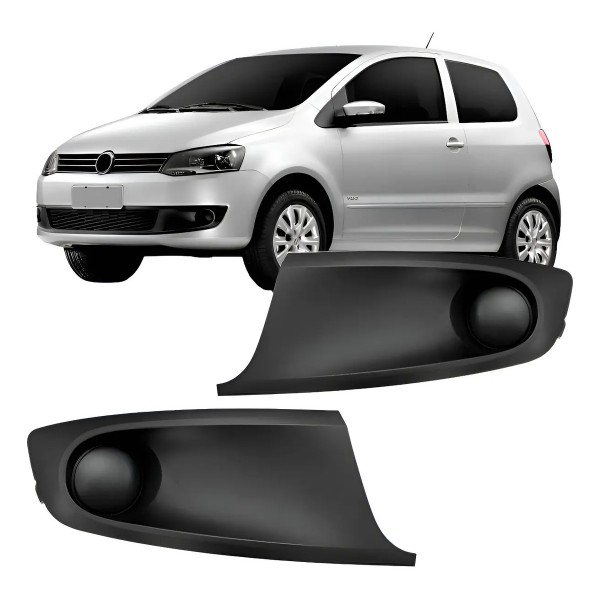 Par Moldura Milha Fox 2010 2011 2012 2013 2014 Sem Furo Preto Ambos Os Lados