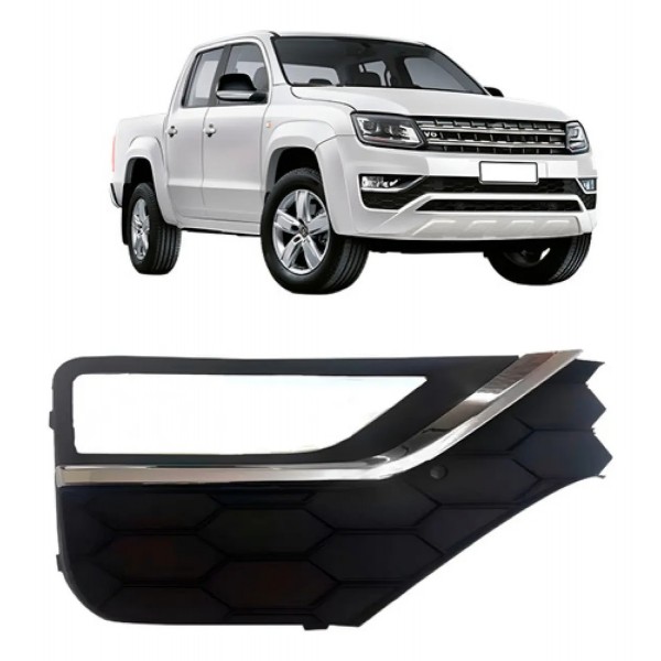 Moldura Milha Amarok 2017 2018 2019 Com Furo C/friso Cromado