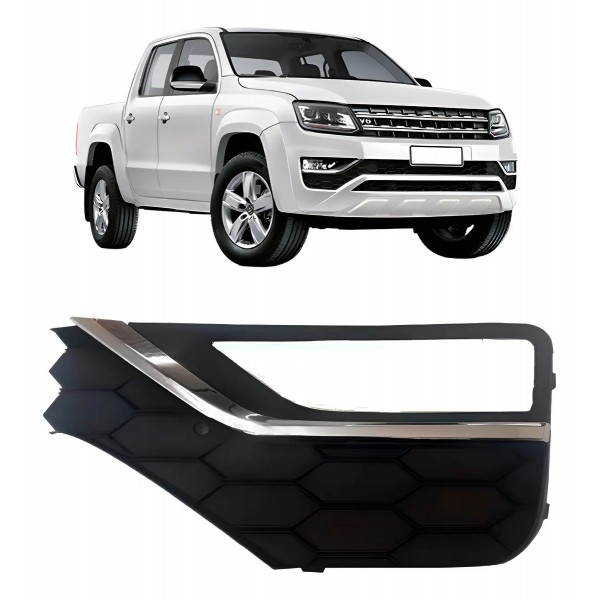 Moldura Milha Amarok 2017 2018 2019 Com Furo C/friso Cromado