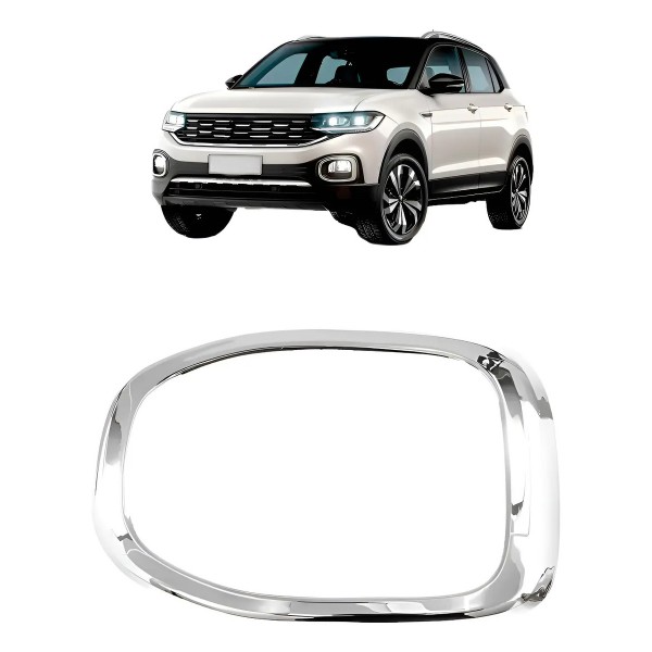 Friso Moldura Milha Cromado T-cross 2019 A 2022 Esquerdo Cromado Esquerdo