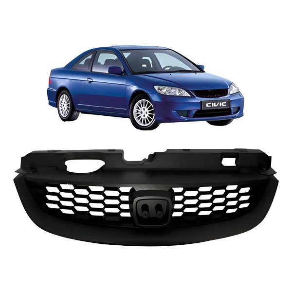 Grade Radiador Civic 2004 A 2005 Coupe Preto