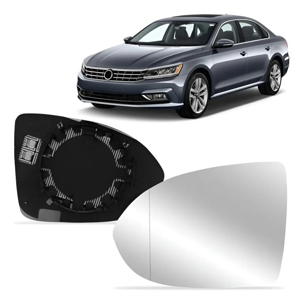 Lente Retrovisor C/ Aqueci. C/ Divisor Foco Passat 16 A 2020
